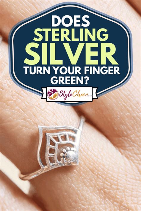 sterling silver turn finger green.